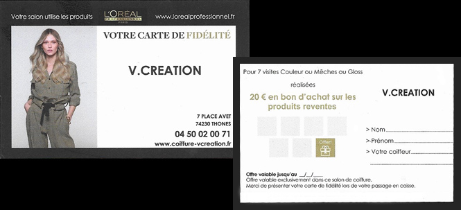 Carte fidlit V.Cration