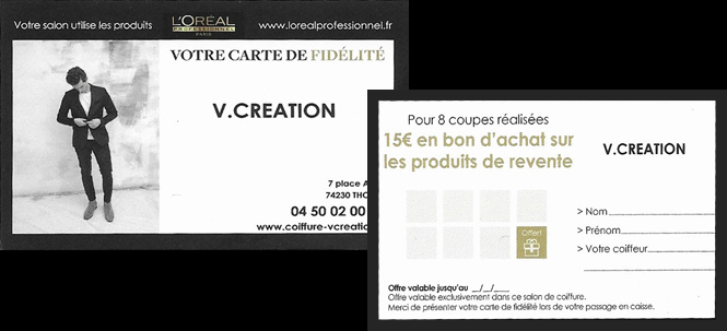 Carte fidlit V.Cration